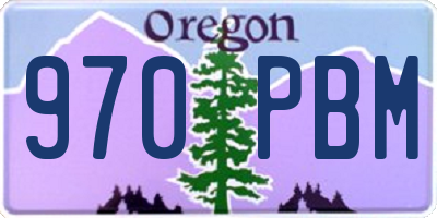 OR license plate 970PBM