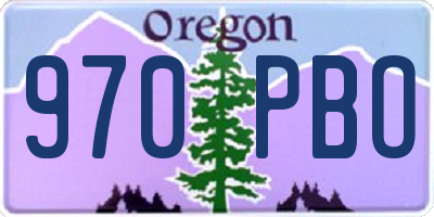 OR license plate 970PBO