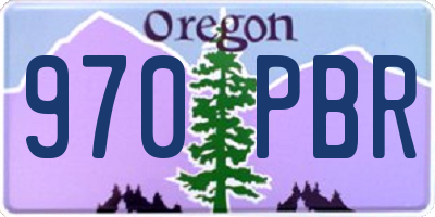 OR license plate 970PBR