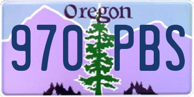 OR license plate 970PBS