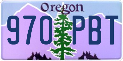 OR license plate 970PBT