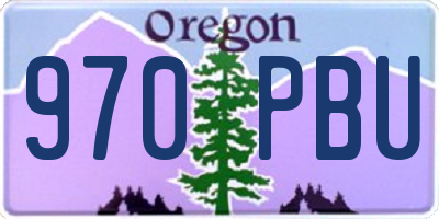 OR license plate 970PBU