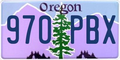 OR license plate 970PBX