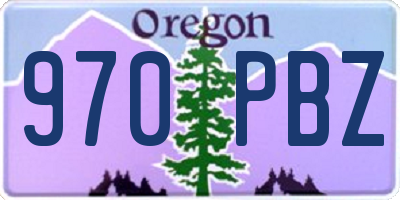 OR license plate 970PBZ