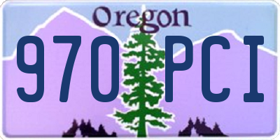 OR license plate 970PCI