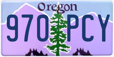 OR license plate 970PCY