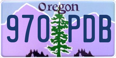 OR license plate 970PDB