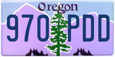 OR license plate 970PDD
