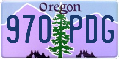 OR license plate 970PDG