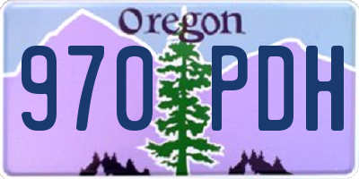 OR license plate 970PDH