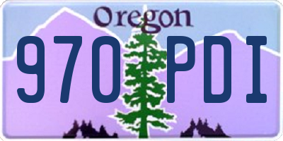OR license plate 970PDI
