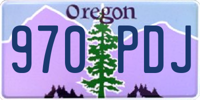 OR license plate 970PDJ