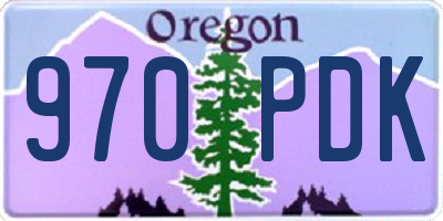 OR license plate 970PDK