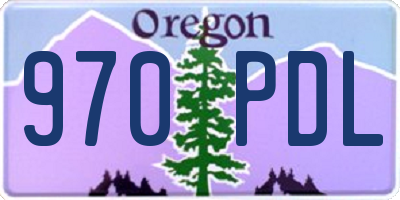 OR license plate 970PDL