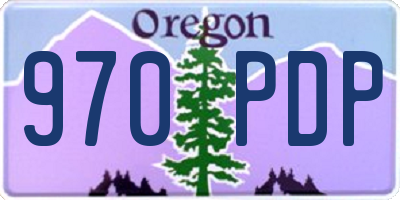 OR license plate 970PDP
