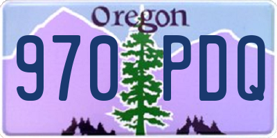 OR license plate 970PDQ