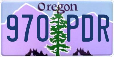 OR license plate 970PDR
