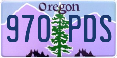 OR license plate 970PDS