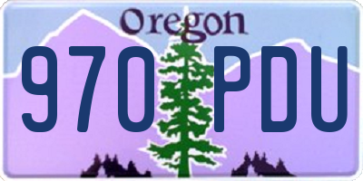 OR license plate 970PDU