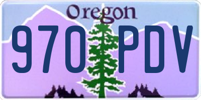 OR license plate 970PDV