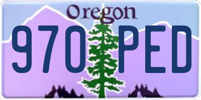 OR license plate 970PED