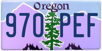 OR license plate 970PEF