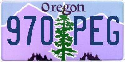OR license plate 970PEG