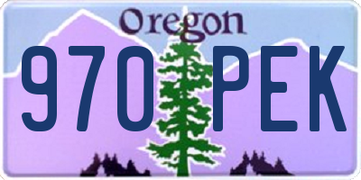 OR license plate 970PEK