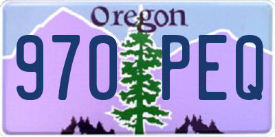 OR license plate 970PEQ