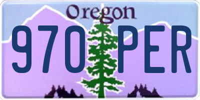 OR license plate 970PER