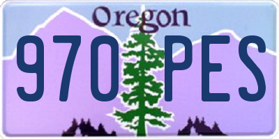 OR license plate 970PES