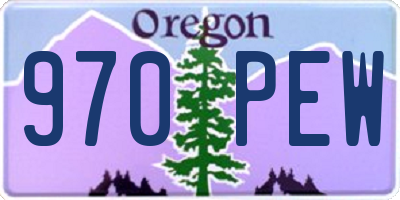 OR license plate 970PEW