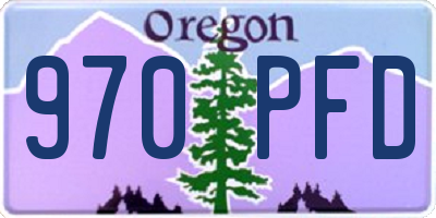 OR license plate 970PFD