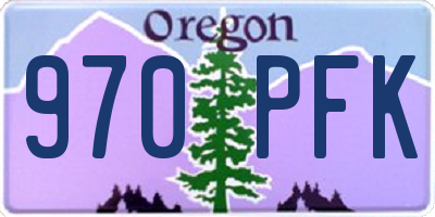 OR license plate 970PFK