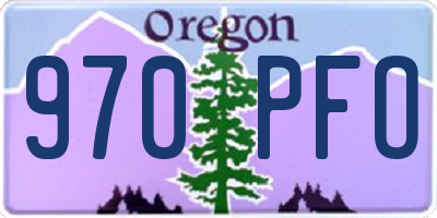 OR license plate 970PFO