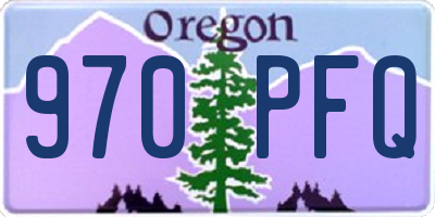 OR license plate 970PFQ