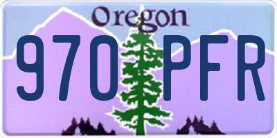OR license plate 970PFR