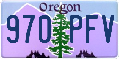 OR license plate 970PFV