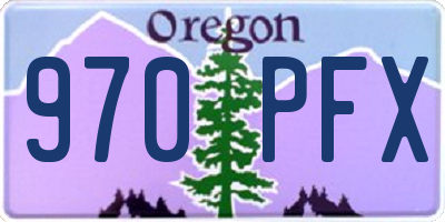 OR license plate 970PFX