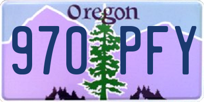 OR license plate 970PFY