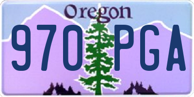 OR license plate 970PGA