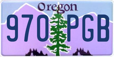 OR license plate 970PGB
