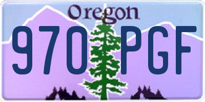 OR license plate 970PGF