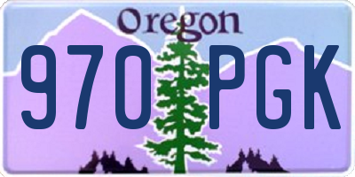 OR license plate 970PGK