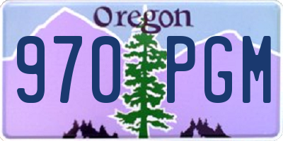 OR license plate 970PGM