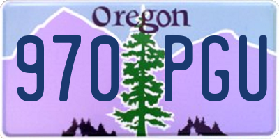 OR license plate 970PGU