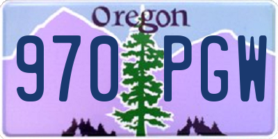 OR license plate 970PGW