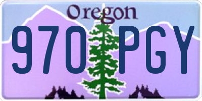 OR license plate 970PGY