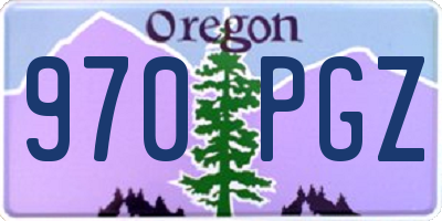 OR license plate 970PGZ