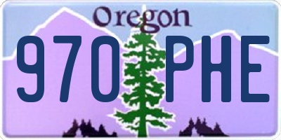 OR license plate 970PHE
